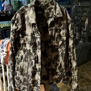 Stylish Black and Gray Men's Shirt Jacket